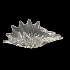 VTG Cofrac Splash Bowl Art Verrier France Crystal Mid Century Glass Marked